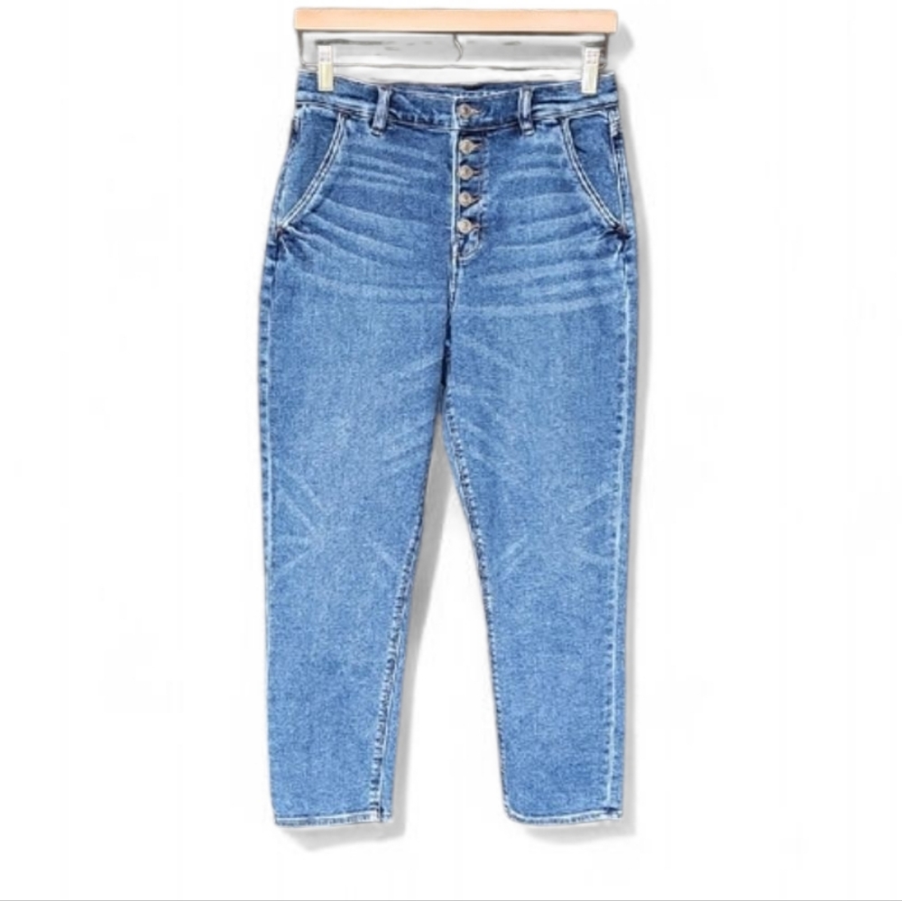 American Eagle AE Mom Jeans sz 4 Short Women's Exposed Button Fly